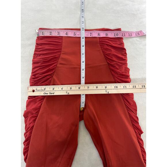 Lululemon Align High Rise Legging Pant Ruched Cayenne Burnt Orange Rust Red - Picture 7 of 8